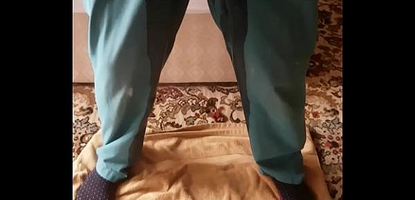  Pissing my blue trousers